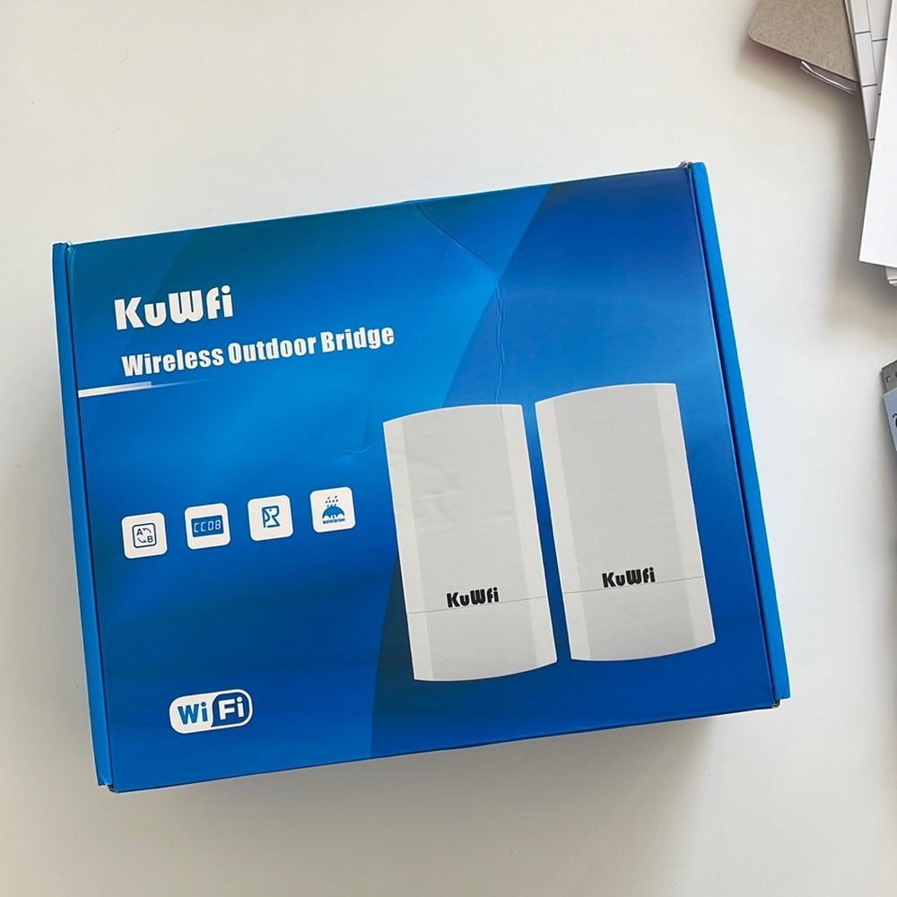 WiFi Internet Connection KuWfi Wireless Outdoor Bridge - Wi-Fi 2.4G - Brand New